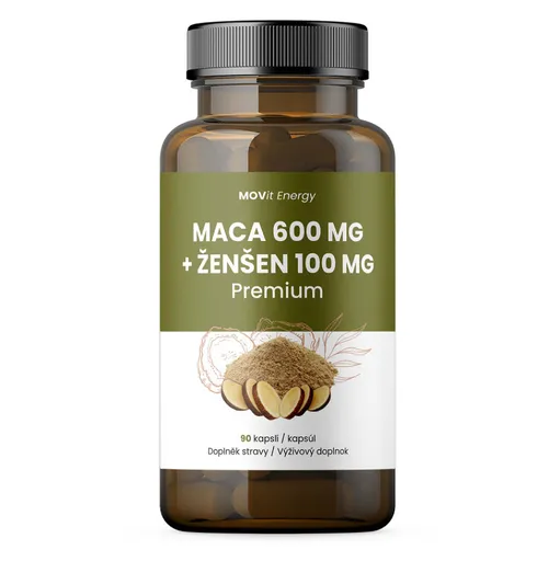 MOVIT ENERGY Maca 600 mg + ženšen 100 mg 90 kapsúl