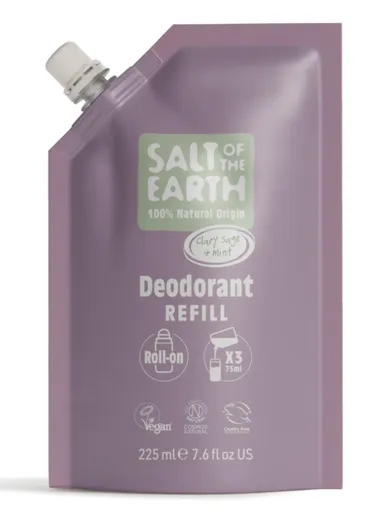 Salt of the Earth -náplň pre roll on deodorant 225ml - šalvia a mäta