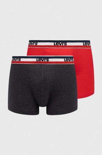 Boxerky Levi's 2-pak 37149.0817-004, pánske, červená farba