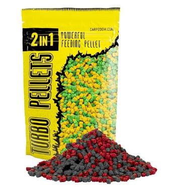 Carp zoom pelety turbo pellets 2v1 3 mm 500 g - jahoda ryba