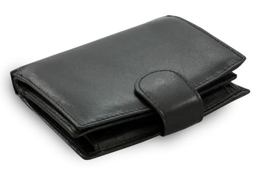 Čierna dámska kožená peňaženka so zápinkou 511-9075-60