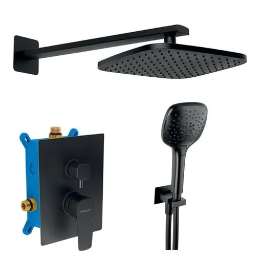 Novaservis Metalia 58 sprchový systém vrátane podomietkového telesa čierna sada58051r,5 SADA58051R.5