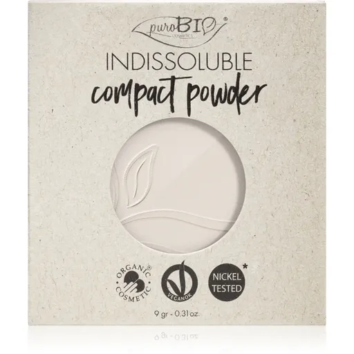 puroBIO Cosmetics Indissouble kompaktný púder náhradná náplň odtieň T00 9 g