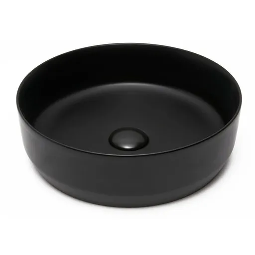 Umývadlo na dosku SAT Infinitio 39x39 cm čierna mat bez otvoru pre batériu SATINF3939BKM