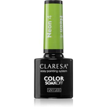 Claresa SoakOff UV/LED Color Neon gélový lak na nechty odtieň 4 5 g