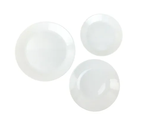 MAKRO - Obedová súprava 18-dielna, bez dekoru, sklo tvrdené