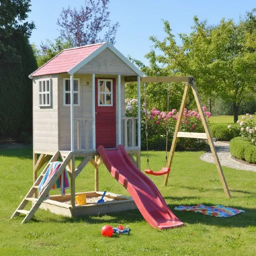 ArtWD Detský záhradný domček s ihriskom SPACE