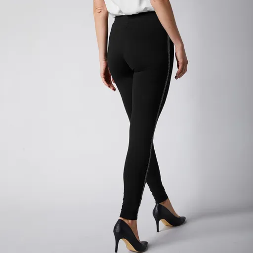 Legíny s trblietavými lampasmia pružným pásom