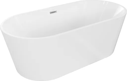 MEXEN - Luna vaňa voľne stojaca 150x75, biela, bez krytu prepadu a zátky 52031507500-SS