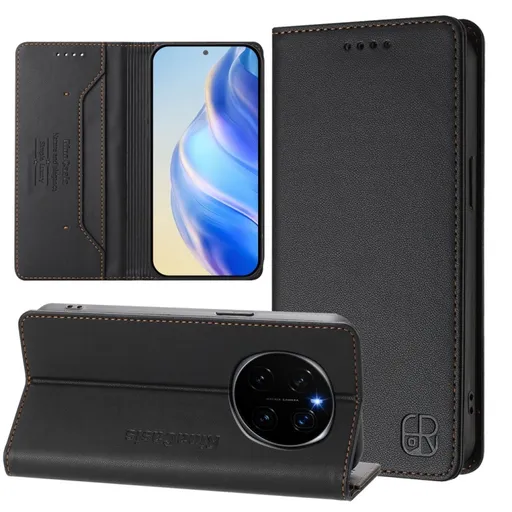 RINA Zaklápacie puzdro pre Honor Magic7 Pro 5G čierne