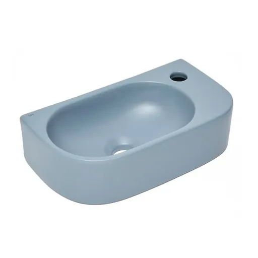 Umývadlo SAT Infinitio 40x21,5 cm tmavě modrá mat bez prepadu SATINF4021DBLM
