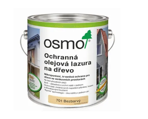 OSMO Ochranná olejová matná lazúra 0,75 l 701 - bezfarebný