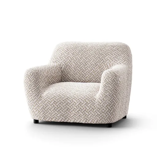 Pružný žabkovaný poťah z mikrovlákna
		s ratanovým vzorom na kreslo a pohovku