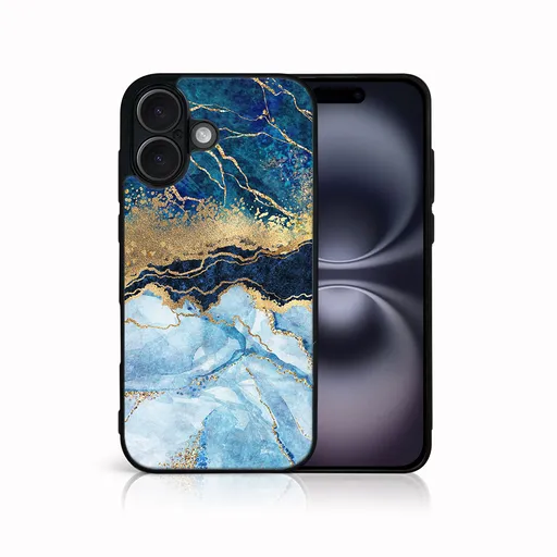 MY ART Ochranný kryt pre Apple iPhone 16 Plus BLUE MARBLE (141)