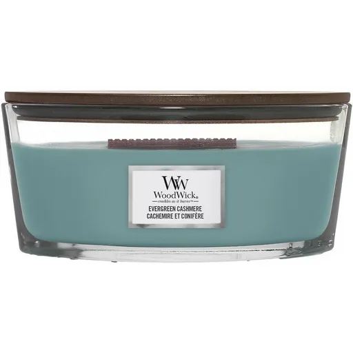 WoodWick Vonná sviečka loď Evergreen Cashmere, 453 g
