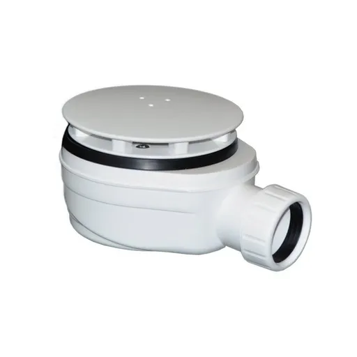 Vaničkový sifón nízky Polysan priemer otvoru 90 mm, DN40, krytka biela 1716W
