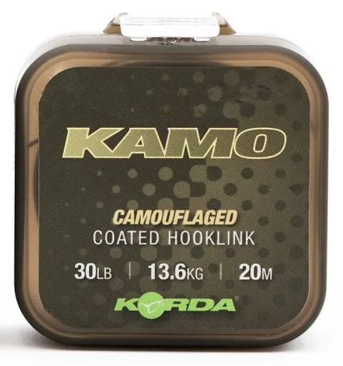 Korda náväzcová šnúrka kamo coated hooklink 20 m - 50 lb 22,7 kg