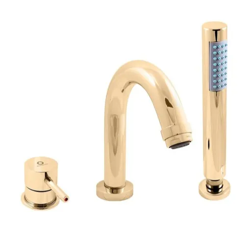 Vaňová batéria RAV Slezák SEINA so sprchovacím setom v zlatom prevedení SE962.0YZ