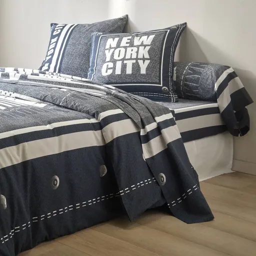 Posteľná bielizeň Manhattan s potlačou New-York, polycoton