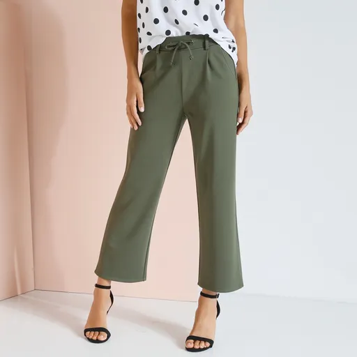 Rovné skrátené nohavice z úpletu Milano