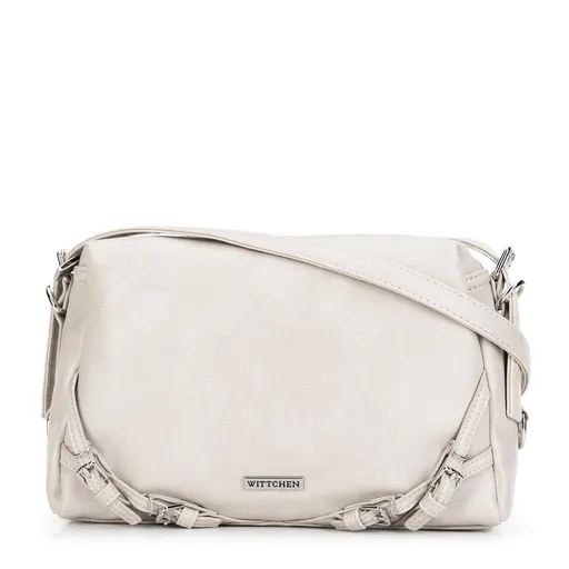 Damska torebka na ramię ze skóry ekologicznej biała 99-4Y-418-0