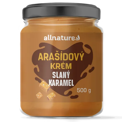 ALLNATURE Arašidový krém slaný karamel 500 g