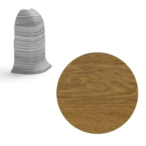 Vnější roh k soklu Naturel Carlo , PVC dĺžka 0,5 cm, výška hrany 56 mm, NATNGTZR3