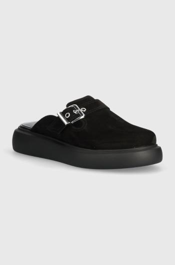Semišové šľapky Vagabond Shoemakers BLENDA BLENDA dámske, čierna farba, na platforme, 5519-750-20
