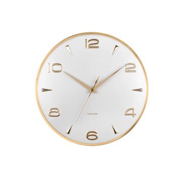 Dizajnové nástenné hodiny Karlsson 6017WH biele,priemer 40 cm