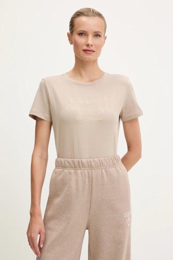 Tričko Guess MARINA dámske, béžová farba, V5YI13 J1314
