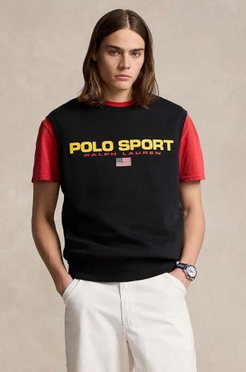 Tričko Polo Ralph Lauren čierna farba, 710938450