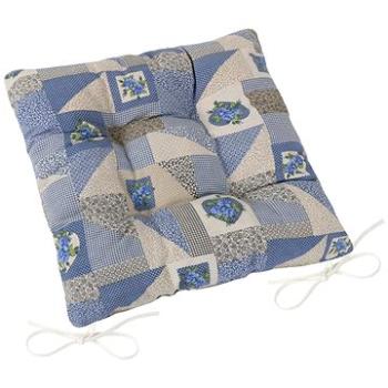 Bellatex EMA prešívaný – 40 × 40 cm, prešívaný – patchwork modrý (7351)
