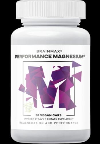 BRAINMAX PERFORMANCE Performance Magnesium®, 1000 mg, Hořčík 200 mg + Vitamín B6 P5P, 50 rostlinných kapslí 50 kapslí