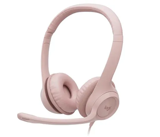 Náhl. sada Logitech Stereo USB Headset H390, ružová