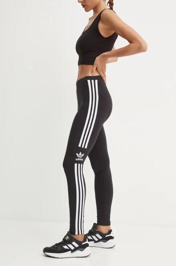 Legíny adidas Originals dámske, čierna farba, vzorované