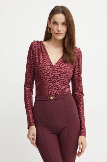 Body Guess ELIZABETH dámske, bordová farba, vzorované, W4BP52 KCGJ2