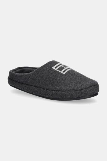 Papuče Tommy Hilfiger FLAG WARM FELT HOUSE SHOE šedá farba, FM0FM05227