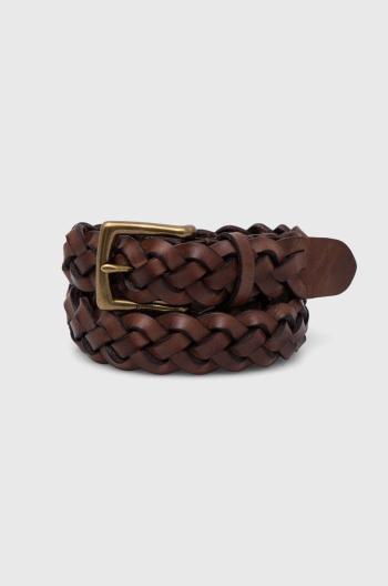 Kožený opasok Polo Ralph Lauren pánsky, čierna farba, 405805020