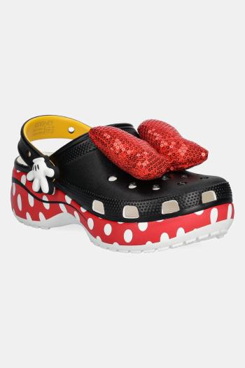 Šľapky Crocs Minnie Classic Platform Clog W dámske, čierna farba, 209896-100