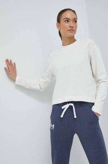 Tréningová mikina Calvin Klein Performance Essentials béžová farba, jednofarebná