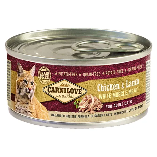 CARNILOVE Cat adult chicken & lamb konzerva pre mačky 100 g