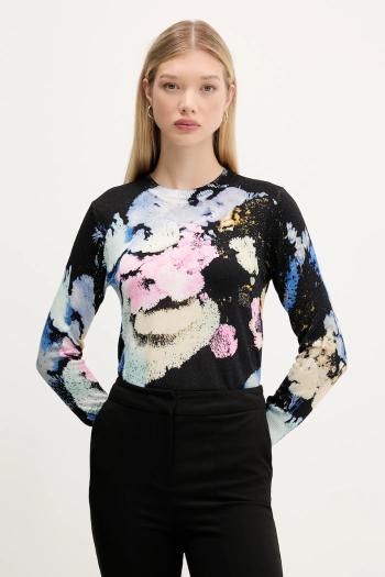 Sveter Desigual NENUFAR LACROIX čierna farba, ľahký, 25WWJF46