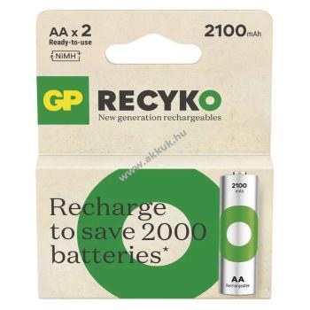 GP ReCyko Ni-MH akku HR6 (AA), 2100mAh 2db/csomag - A készlet erejéig!