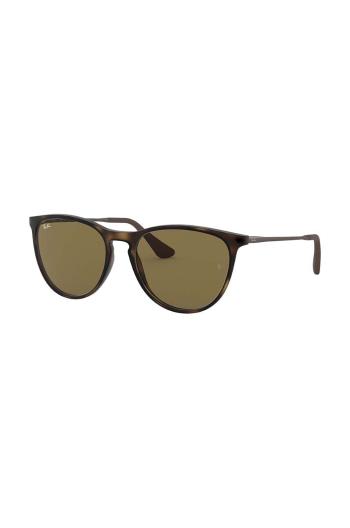 Detské slnečné okuliare Ray-Ban Junior Erika hnedá farba, 0RJ9060S, 0RJ9060S