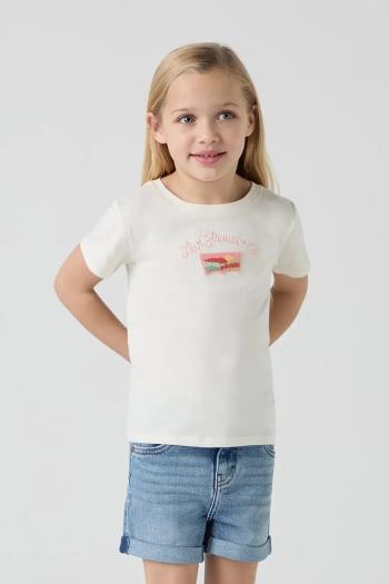 Detské tričko Levi's SS DESERT BATWING TEE béžová farba, 3EM161