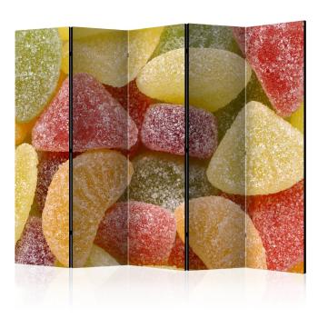 Paraván Tasty fruit jellies Dekorhome 225x172 cm (5-dielny)