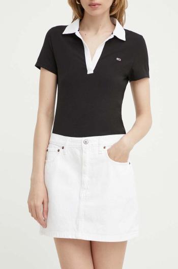 Rifľová sukňa Abercrombie & Fitch biela farba, mini, puzdrová