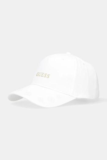 Bavlnená šiltovka Guess PEONY biela farba, V5YZ01 WFKN0