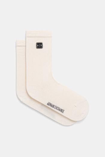 Ponožky Armani Exchange dámske, béžová farba, XW000001 AF11978