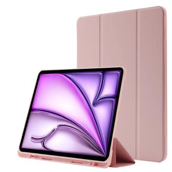 LEATHER Zaklápací kryt pre Apple iPad Air 13 2025 / Air 13 2024 svetloružový